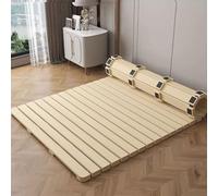 Cama plegable japonesa portátil, soporte de madera transpirable, tamaño individual para invitados, ideal para dormitorios y dormitorios, 31.4in / 80 cm, solución para ahorrar espacio