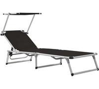 Cama plegable Living Store con protección solar, de aluminio y textilene, color