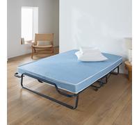 Cama plegable + somier de láminas + colchón equilibrado. Talla 140 x 190 cm. Color azul