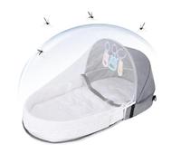 Cama Portátil Infantil Cunas Transpirables De Lino Algodón Con Mosquitera