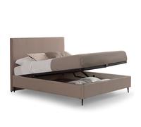 Cama Prama con Cabecero Incluido - Opción Base Fija o Canapé Abatible 160 x 200