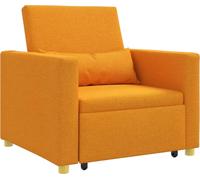 Cama Sofá Desplegable Individual con rueda Amarillo oscuro tela