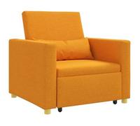 Cama Sofá Desplegable Individual Con Rueda Amarillo Oscuro Tela Vidaxl