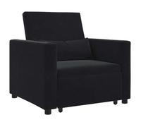 Cama Sofá Desplegable Individual Con Ruedas Negro Terciopelo Vidaxl