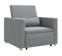 Cama Sofá Desplegable Individual Gris Claro 90 X 165 X 87 Cm Vidaxl