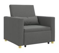 Cama Sofá Desplegable Individual Gris Oscuro 90 X 165 X 87 Cm Vidaxl