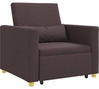 Cama Sofá Desplegable Individual Marrón oscuro 90 x 165 x 87 cm