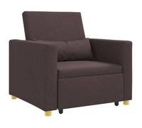 Cama Sofá Desplegable Individual Marrón Oscuro 90 X 165 X 87 Cm Vidaxl