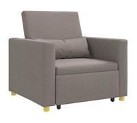 vidaXL Cama Sofá Desplegable Individual 90 x 165 x 87 cm Multicolor Taupé