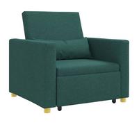vidaXL Cama Sofá Desplegable Individual 90 x 165 x 87 cm Multicolor Verde oscuro