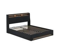 Cama Tapizada Christin 160x200 Con Led Y Puerto Usb Vitalispa