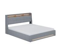 Cama Tapizada Christin 180x200 Con Led, Puerto Usb Y Colchón Vitalispa