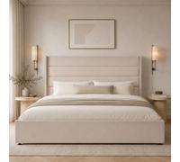 Cama tapizada de 160 x 200 cm con cajón, cama de almacenamiento hidráulica | Cama doble acolchada con espacio de almacenamiento y cabecero alto, cama juvenil cama ideal para dormitorios modernos y