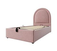 Cama tapizada infantil 90x200 cm - rosa, samt, para niños y niñas (con colchón)