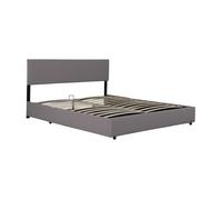 Cama tapizada juva con somier abatible 140x200cm - gris corium