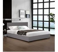 Cama Tapizada Juva Con Somier Abatible 140x200cm - Gris Corium