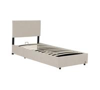 Cama tapizada juva con somier abatible 90x200cm - beige corium