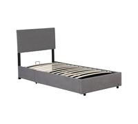 Cama tapizada juva con somier abatible 90x200cm - gris corium