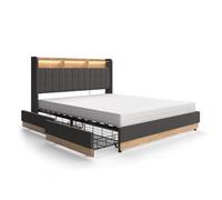 Cama Tapizada Nura 160x200 Cm Con Colchón Vitalispa