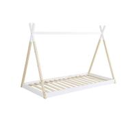 Alice's Garden swe ama Tipi Infantil de Pino Natural con Base, 90cm, Tobias, Blanco, 196x100x136.5 cm