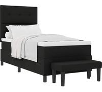 Cama tipo Box Spring con cabecera 90 x 190 cm tela