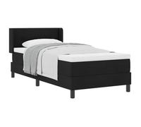 Cama Tipo Box Spring Con Cabecera Manual Negro 200 X 90 Cm Tela Vidaxl