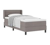 Cama Tipo Box Spring Con Cabecera Manual Taupé 200 X 80 Cm Tela Vidaxl
