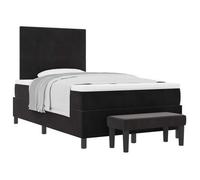 Cama Tipo Box Spring Con Cabecera Negro 200 X 120 Cm Terciopelo Vidaxl