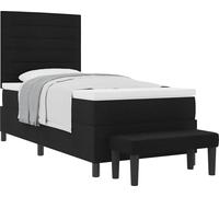 Cama tipo Box Spring con cojín 90 x 200 cm tela