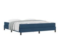 Cama Tipo Box Spring Con Colchón Azul 180 X 200 Cm Tela Vidaxl