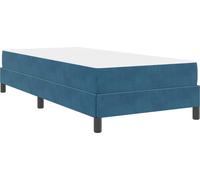 Cama tipo Box Spring con colchón Azul Oscuro 90 x 200 cm tela