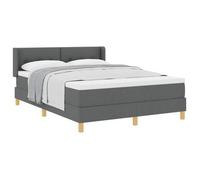 Cama Tipo Box Spring Con Colchón Gris Oscuro 200 X 160 Cm Tela Vidaxl