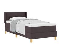 Cama Tipo Box Spring Con Colchón Marrón Oscuro 200 X 80 Cm Tela Vidaxl