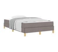 Cama Tipo Box Spring Con Colchón Taupé 120 X 190 Cm Tela Vidaxl