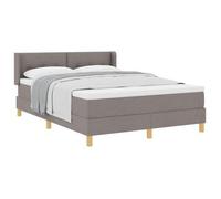 Cama Tipo Box Spring Con Colchón Taupé 190 X 140 Cm Tela Vidaxl