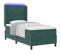 Cama Tipo Box Spring Con Colchón Verde 100 X 200 Cm Terciopelo Vidaxl