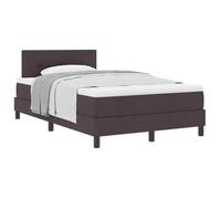 Cama Tipo Box Spring Manual Marrón Oscuro 120 X 200 Cm Tela Vidaxl