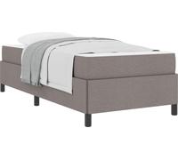 Cama tipo Box Spring Taupé 100 x 200 cm tela