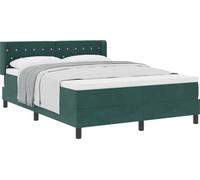 Cama tipo Box Spring Verde oscuro 200 x 140 cm Terciopelo
