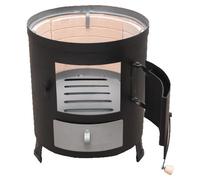 Cámara de combustión universal para estufas de combustible sólido, color gris. Unidad de estufa de leña para calentador de agua de 80 litros, pieza de repuesto para cabañas