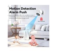 Cámara de Detección Humana con Zoom Digital 3X y Visión Nocturna para Seguridad de Bebés, Cámara IP Inalámbrica para Interiores