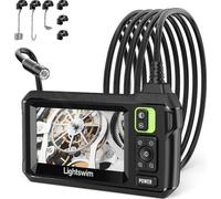 Cámara de inspección - Cámara endoscópica - Cámara para conductos - 5 metros - Pantalla de 4,3 pulgadas - Resistente al agua - 8 luces LED - Grado de protección IP67 - Cable semirrígido