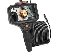 Cámara de inspección con triple lente y luz, pantalla IPS de 5 pulgadas, boroscopio industrial, zoom 8x, pantalla dividida HD de 1080P, cámara de inspección con 10 luces LED para automoción y fontaner
