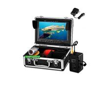 Cámara de pesca submarina, 1024x600 9 pulgadas IPS pantalla Fish Finder Kit DVR función 1.0MP AHD 720P pesca submarina cámara de vídeo con 12 luces IR para pesca en kayak en lagos helados(12 IR Lights