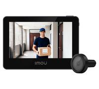 Cámara de puerta inteligente VD1 con pantalla de vigilancia de 4,3 pulgadas, resolución 3K 5MP Ultra HD, doble banda 2.4/5GHz, visión panorámica, color negro, marca IMOU