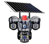 Cámara de seguridad, alimentada por energía solar, tecnología de triple lente, 1 unidad de cámara WiFi