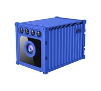 Cámara de seguridad inalámbrica, para mini 4K para detección de movimiento inteligente 1080p HD noche interior exterior vigilancia hogar monitoreo (azul)