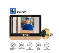 Cámara de Seguridad Inalámbrica para Puerta de Casa, iCam365 APP Wifi 2.4G, Mirilla Digital con Grabación de Video de 10/20/60 Segundos Door Camera