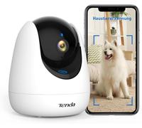 Cámara de seguridad interior Tenda 2K CP3pro, cámara para mascotas con visión de 360 grados, audio bidireccional