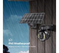 Cámara de seguridad para exteriores - 8MP HD - con conexión 4G y panel solar - Sistema de videovigilancia inalámbrico